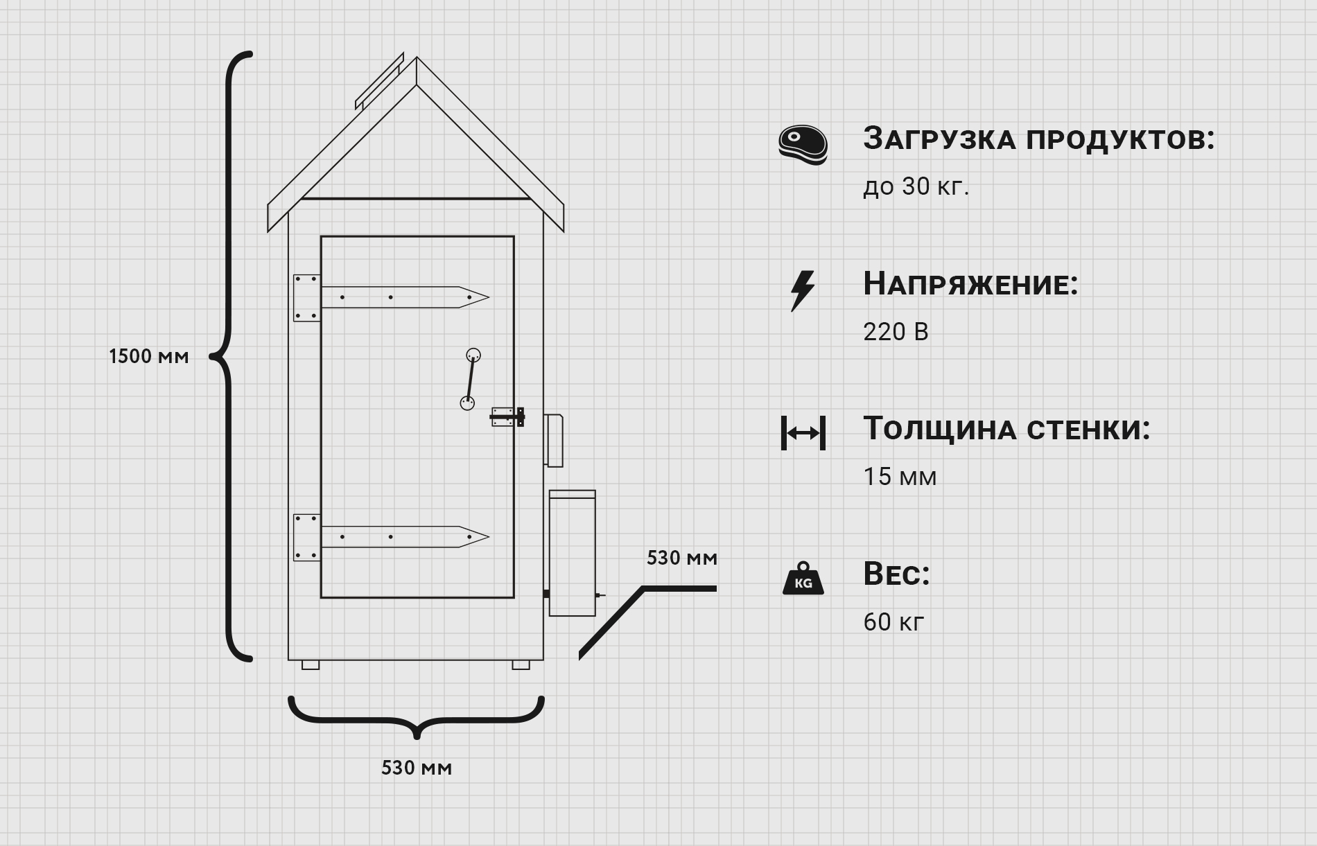 Шкаф для копчения своими руками чертежи и размеры